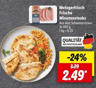 Lidl Metzgerfrisch frische minutensteaks Angebot