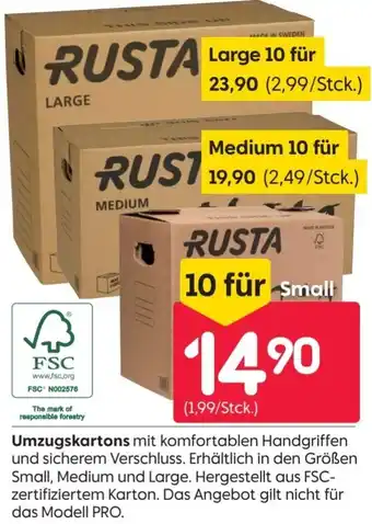 Rusta Umzugskartons Small Angebot