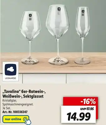 Lidl Leonardo „tavolino“ 6er-rotwein-, weißwein-, sektglasset Angebot