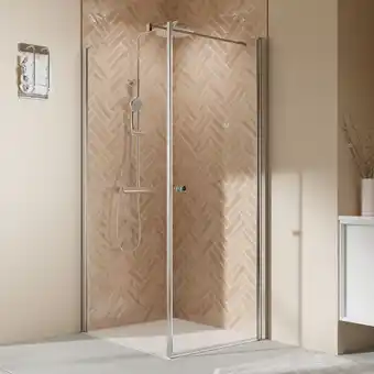 toom Baumarkt Breuer drehtür 'elana 2.0' rund für seitenwand, anschlag rechts, alu silbermatt, klarglas hell, 90 cm Angebot