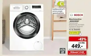 Lidl Bosch waschmaschine „wan28k40“ Angebot