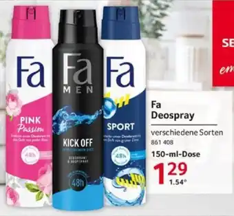 Selgros Fa Deospray 150-ml-Dose Angebot