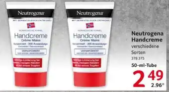 Selgros Neutrogena Handcreme 50ml Angebot