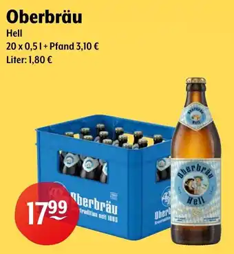 Trink und Spare Oberbräu Hell 20*500ml Angebot