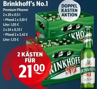 Trink und Spare Brinkhoff's No.1 Premium Pilsener 2*20*500/2*24*330ml Angebot