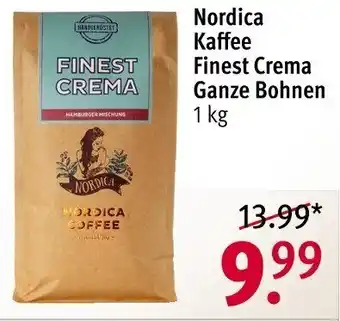 Rossmann Nordica Kaffee Finest Crema Ganze Bohnen 1 kg Angebot