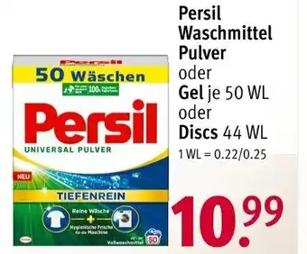 Rossmann Persil Waschmittel Pulver oder Gel je 50 WL oder Discs 44 WL Angebot