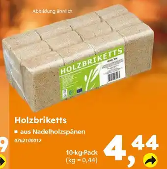 Globus Baumarkt Holzbriketts 10-kg-Pack Angebot