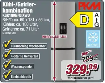 Poco PKM Kühl-/Gefrierkombination KGK180NFDIXWD Angebot