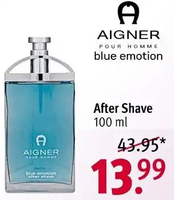 Rossmann AIGNER POUR HOMME blue emotion After Shave 100 ml Angebot