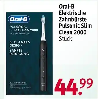 Rossmann Oral-B Elektrische Zahnbürste Pulsonic Slim Clean 2000 Stück Angebot