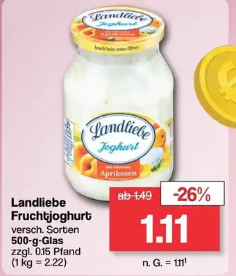 Famila Nord West Landliebe Fruchtjoghurt versch. Sorten 500-g-Glas Angebot