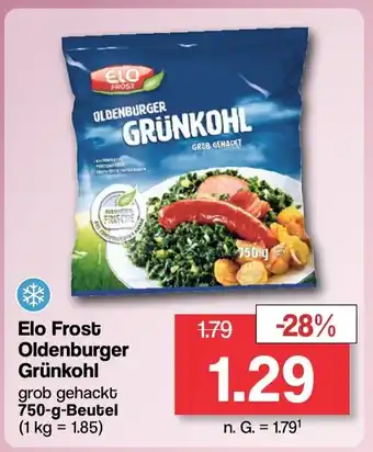 Famila Nord West Elo Frost Oldenburger Grünkohl grob gehackt 750-g-Beutel Angebot