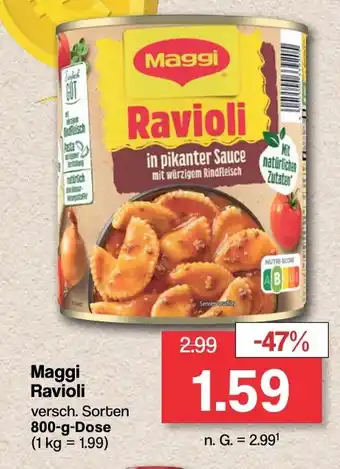 Famila Nord West Maggi Ravioli versch. Sorten 800-g-Dose Angebot