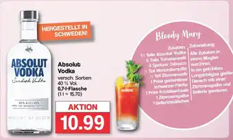 Famila Nord West Absolut Vodka versch. Sorten 40% Vol. 0,7-1-Flasche Angebot