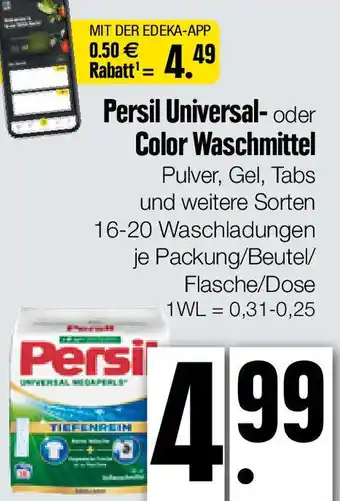 Edeka Xpress Persil Universal oder Color Waschmittel 16-20 Waschladungen Angebot