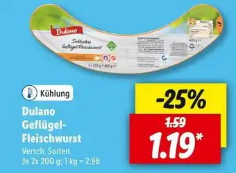 Lidl Dulano geflügel-fleischwurst Angebot