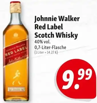 Nah & Frisch Johnnie Walker Red Label Scotch Whisky 0,7 Liter Flasche Angebot