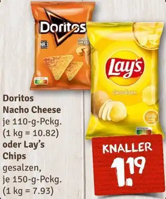 nahkauf Doritos Nacho Cheese 110 g oder Lay's Chips 150 g Pckg. Angebot