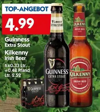 Hol'ab Getränkemarkt Guinness Extra Stout Kilkenny Irish Beer 6x0.33 Ltr. Angebot