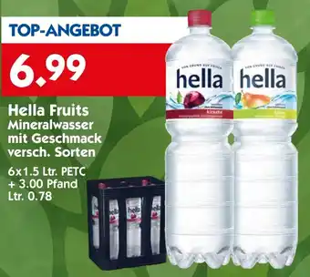 Hol'ab Getränkemarkt Hella Fruits Mineralwasser mit Geschmack 6x1.5 Ltr. Angebot