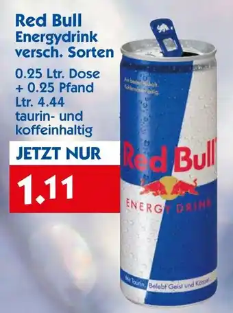 Hol'ab Getränkemarkt Red Bull Energydrink 0.25 Ltr. Dose Angebot