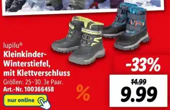 Lidl lupilu Kleinkinder-Winterstiefel, mit Klettverschluss Angebot