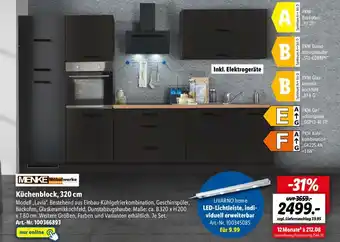 Lidl MENKE Möbelwerke Küchenblock, 320 cm Angebot