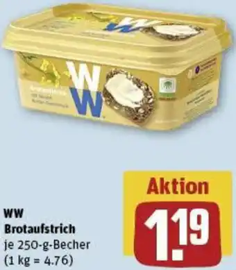 REWE WW Brotaufstrich 250 g Becher Angebot