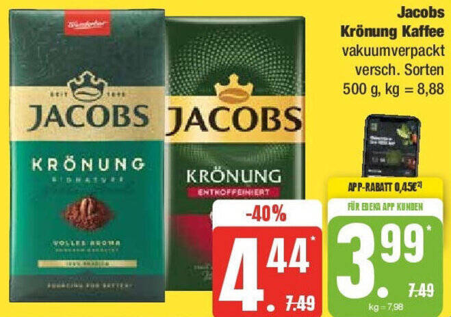 Fabelhafte Jacobs Kaffee Angebot Edeka Bilder