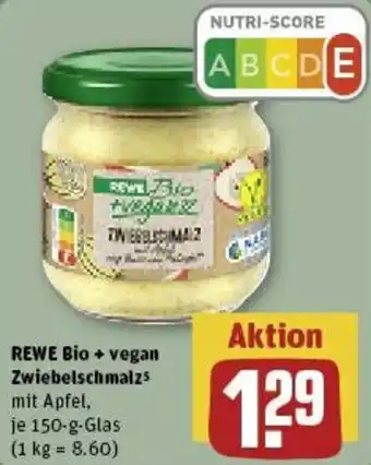 REWE REWE Bio + vegan Zwiebelschmalz 150 g Glas Angebot