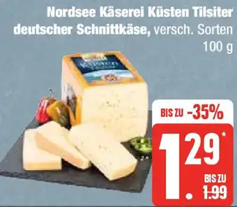 Edeka Nordsee Käserei Küsten Tilsiter deutscher Schnittkäse 100 g Angebot