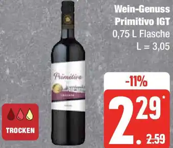 Edeka Wein-Genuss Primitivo IGT 0,75 L Flasche Angebot