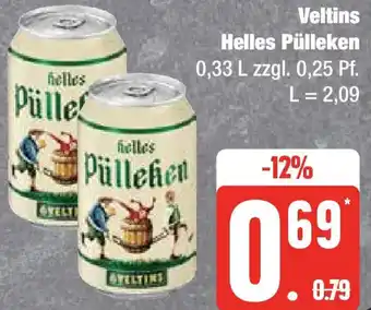 Edeka Veltins Helles Pülleken 0,33 L Angebot