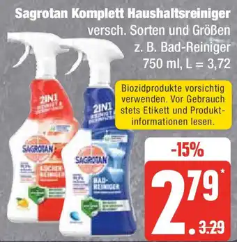 Edeka Sagrotan Komplett Haushaltsreiniger 750 ml Angebot