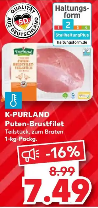 Kaufland K-PURLAND Puten-Brustfilet 1 kg Packg. Angebot