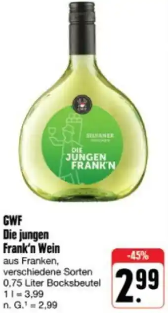 nah & gut GWF Die jungen Frank'n Wein 0,75 Liter Angebot