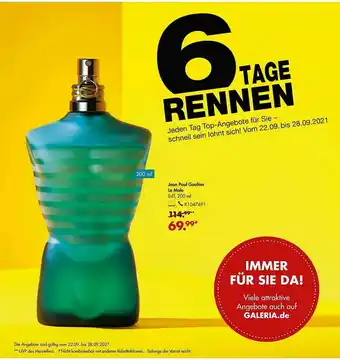 Galeria 6tage Rennen Jean Paul Gaultier Le Male Angebot