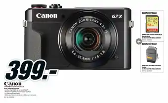 MediaMarkt Canon Powershot G7 X Mark II Profi Kompaktkamera Angebot