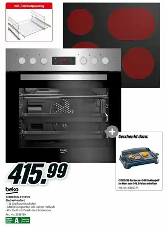 MediaMarkt Beko BUM 22329 X Einbauherdset Angebot