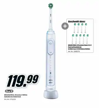 MediaMarkt Oral B Braun Genius X White Zahnbürste Elektrisch Angebot