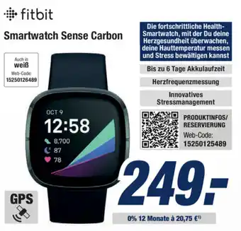 Expert Bening Fitbit Smartwatch Sense Carbon Angebot