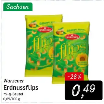 KONSUM Wurzener Erdnussflips 75g Beutel Angebot