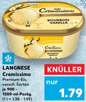 Kaufland LANGNESE Cremissimo 900 - 1300 ml Packg. Angebot