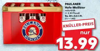 Kaufland PAULANER Hefe-Weißbier Ka. 20x0,5 L-Fl. Angebot