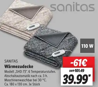 Lidl SANITAS Wärmezudecke Angebot