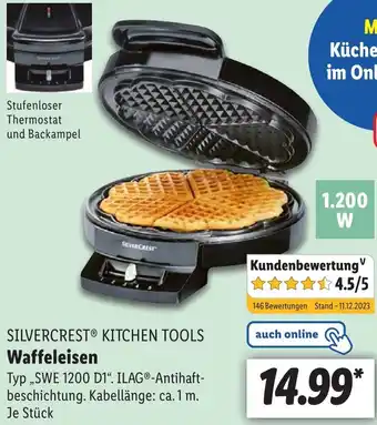 Lidl SILVERCREST KITCHEN TOOLS Waffeleisen SWE 1200 D1 Angebot