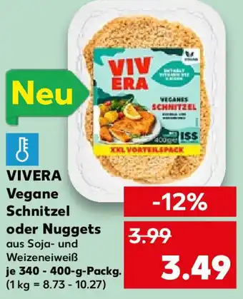 Kaufland VIVERA Vegane Schnitzel oder Nuggets 340-400 g Packg. Angebot