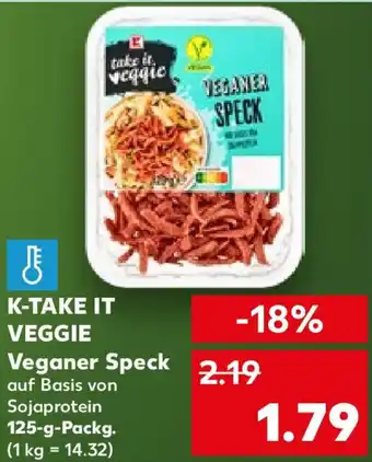 Kaufland K-TAKE IT VEGGIE Veganer Speck 125 g Packg. Angebot