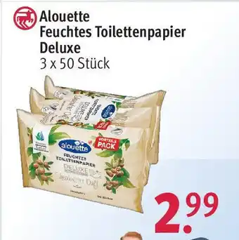 Rossmann Alouette Feuchtes Toilettenpapier Deluxe 3 x 50 Stück Angebot